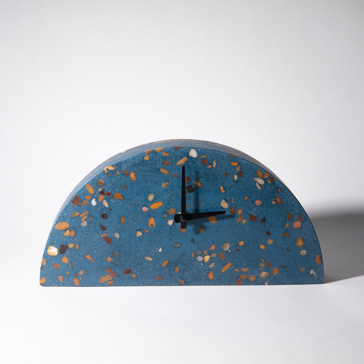 Mantle Clock - Chunky Cobalt Terrazzo