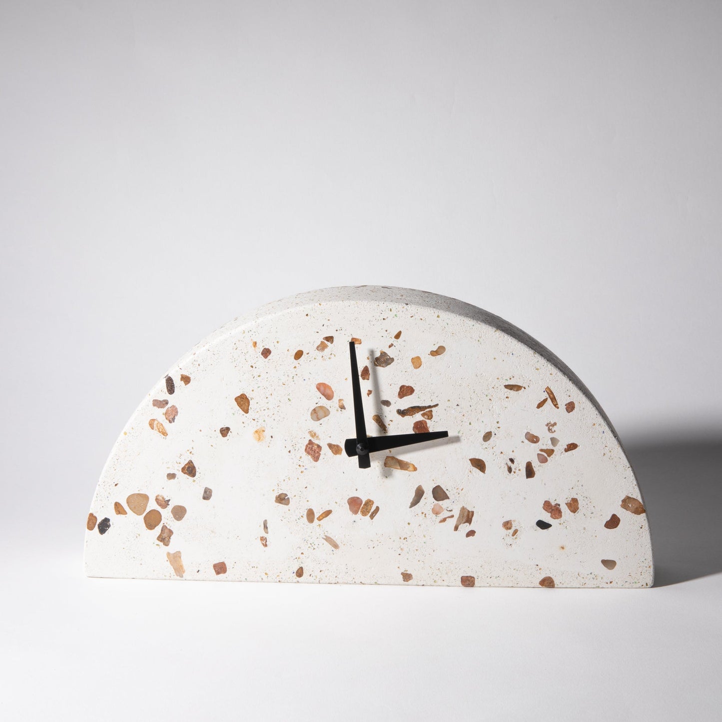 Mantle Clock - Chunky White Terrazzo